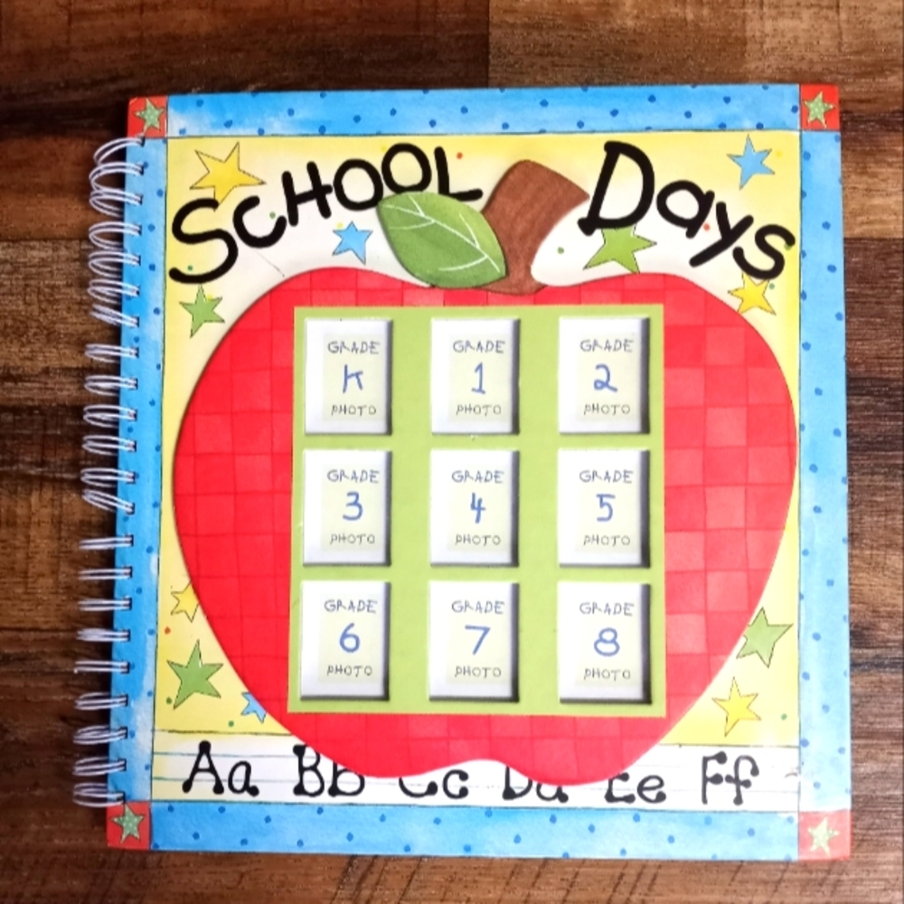 School Days Memory Scrapbook 1st-8th grade